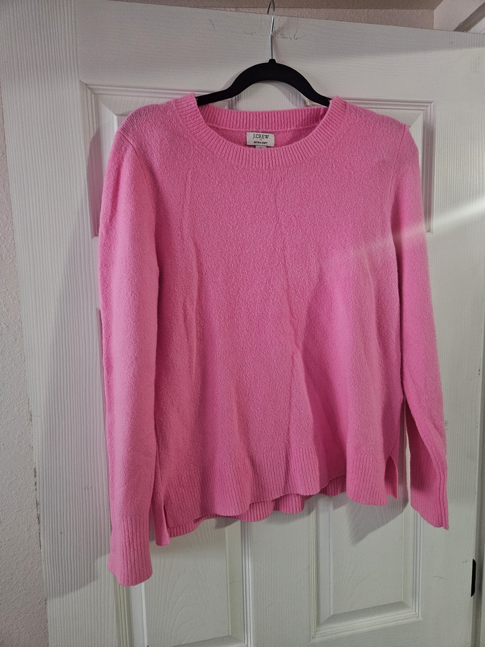 J. Crew Scoopneck Sweater in Bright Pink